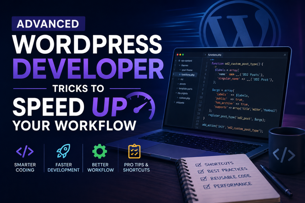 Advanced WordPress Developer Tricks to Speed Up Your Workflow – coding shortcuts, productivity tips, and WordPress development best practices.
